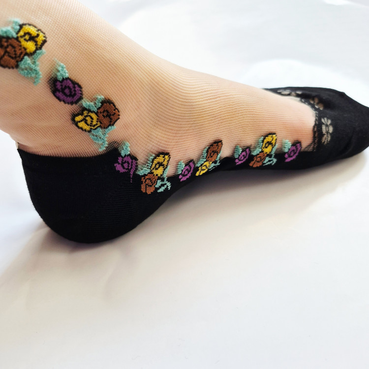 جوراب طرحدار شیشه ای زنانه
