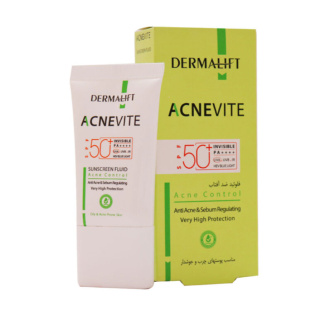 فلوئید ضد آفتاب درمالیفت مدل Acnevite مناسب پوست چرب و آکنه حجم 40 میلی لیتر